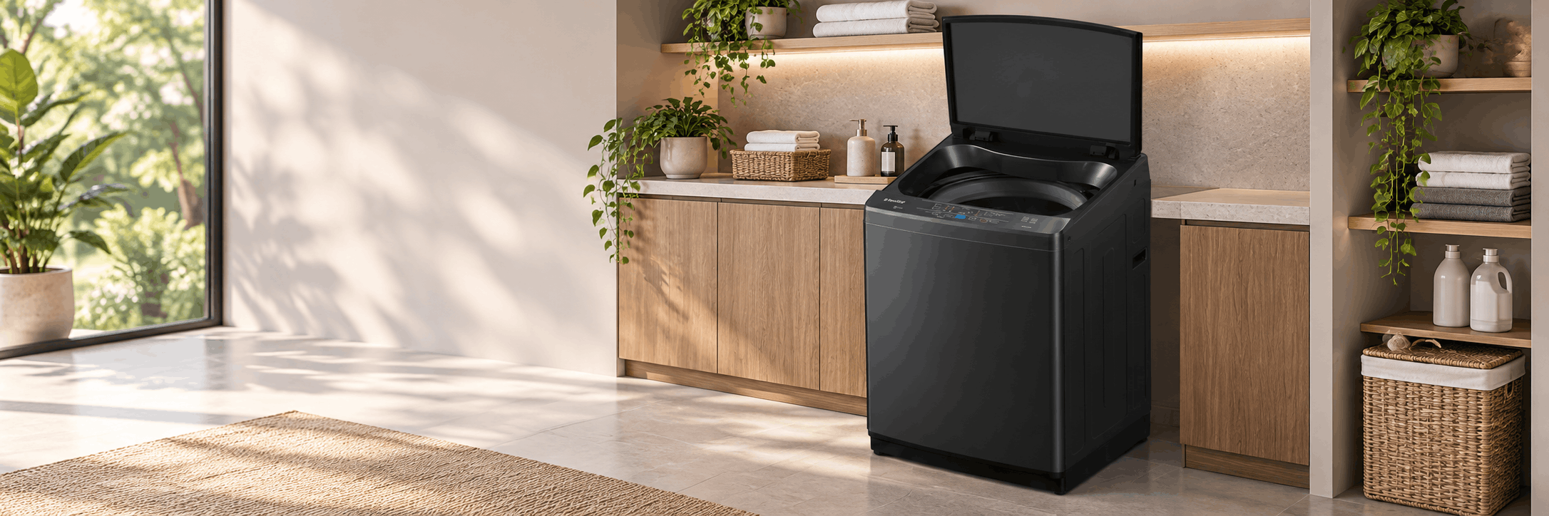 Lave Linge Top NEWSTAR AT12-680DS 10Kg - Dark Silver